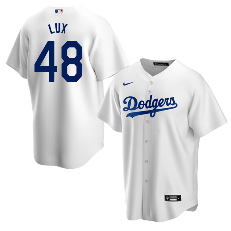 Nike Men #48 Gavin Lux Los Angeles Dodgers Baseball Jerseys Sale-White
